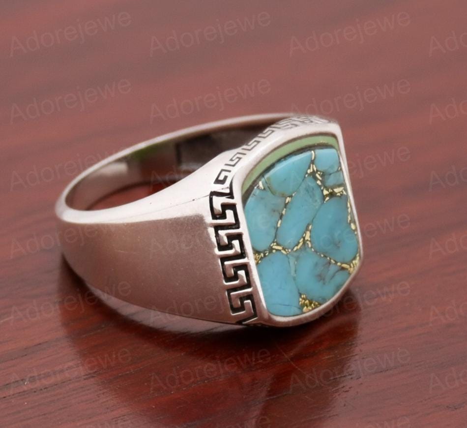 Natural Carnelian Sterling Silver Signet Ring, Square Stone Mens Ring, Christmas Gift