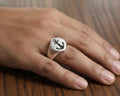 Sterling Silver Anchor Signet Ring, Nautical Sailor Jewelry