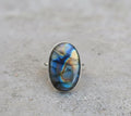 Solid 925 Sterling Silver Ring, Madagascar Labradorite Marquise Ring, 30x21x5mm Gemstone Ring, Large Gemstone Women Ring, Kitty Party Ring