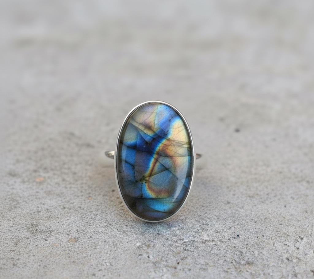 Solid 925 Sterling Silver Ring, Madagascar Labradorite Marquise Ring, 30x21x5mm Gemstone Ring, Large Gemstone Women Ring, Kitty Party Ring